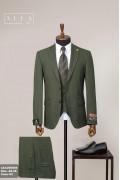 Alfa Suit Slim Fit Açık Gri Düz Takım Elbise