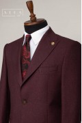 Alfa Suit Slim Fit Koyu Gri Düz Takım Elbise