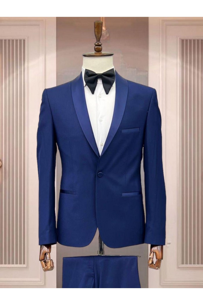 Alfa Suit Slim Fit Açık Gri Düz Takım Elbise