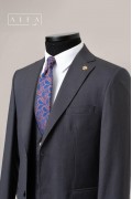 Alfa Suit Slim Fit Koyu Gri Düz Takım Elbise