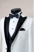 Alfa Suit Slim Fit Açık Gri Düz Takım Elbise