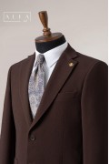 Alfa Suit Slim Fit Koyu Gri Düz Takım Elbise
