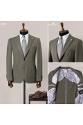 Alfa Suit Slim Fit Açık Gri Düz Takım Elbise