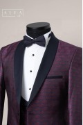 Alfa Suit Slim Fit Koyu Gri Düz Takım Elbise