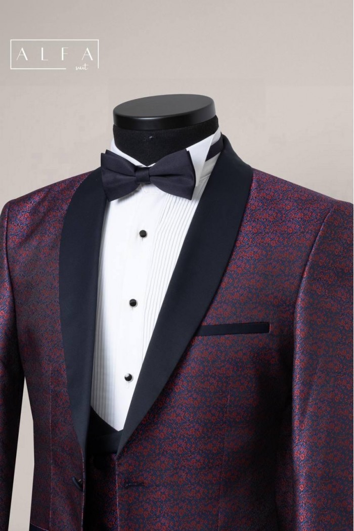 Alfa Suit Slim Fit Koyu Gri Düz Takım Elbise