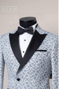Alfa Suit Slim Fit Açık Gri Düz Takım Elbise