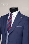Alfa Suit Slim Fit Koyu Gri Düz Takım Elbise