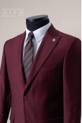 Alfa Suit Slim Fit Koyu Gri Düz Takım Elbise