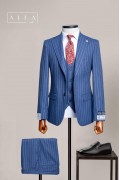 Alfa Suit Slim Fit Açık Gri Düz Takım Elbise