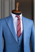 Alfa Suit Slim Fit Koyu Gri Düz Takım Elbise