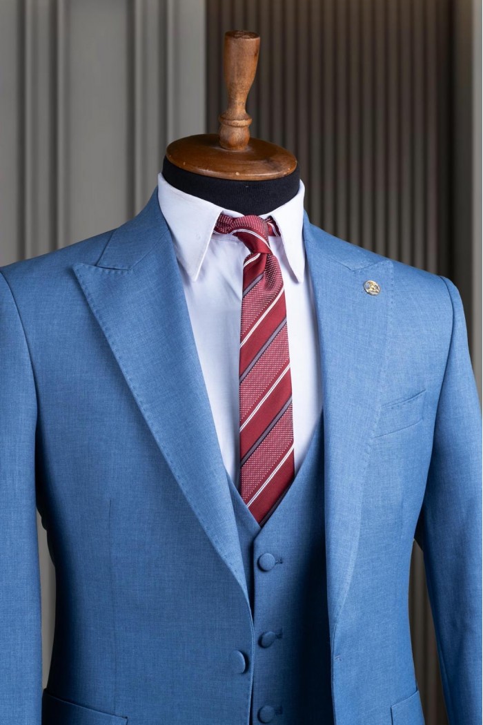Alfa Suit Slim Fit Koyu Gri Düz Takım Elbise