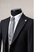 Alfa Suit Slim Fit Koyu Gri Düz Takım Elbise