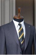 Alfa Suit Slim Fit Koyu Gri Düz Takım Elbise