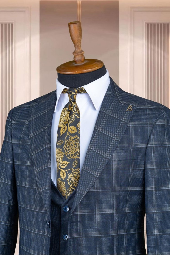 Alfa Suit Slim Fit Koyu Gri Düz Takım Elbise