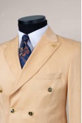 Alfa Suit Slim Fit Bej Düz Takım Elbise