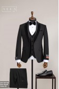 Alfa Suit Slim Fit Açık Gri Düz Takım Elbise