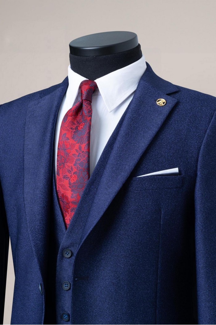 Alfa Suit Slim Fit Koyu Gri Düz Takım Elbise