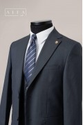 Alfa Suit Slim Fit Koyu Gri Düz Takım Elbise