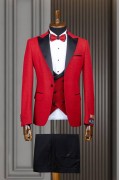Alfa Suit Slim Fit Kahverengi Düz Takım Elbise