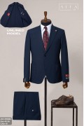 Alfa Suit Slim Fit Açık Gri Düz Takım Elbise