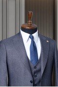 Alfa Suit Slim Fit Koyu Gri Düz Takım Elbise