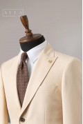 Alfa Suit Slim Fit Bej Düz Takım Elbise