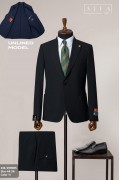 Alfa Suit Slim Fit Açık Gri Düz Takım Elbise