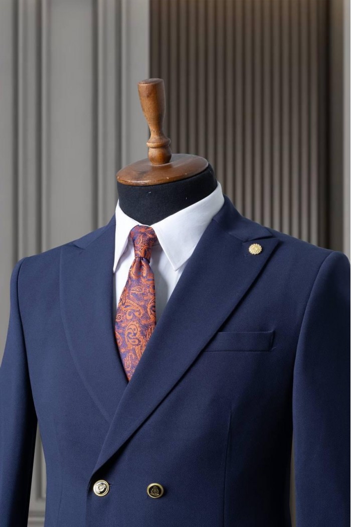 Alfa Suit Slim Fit Koyu Gri Düz Takım Elbise